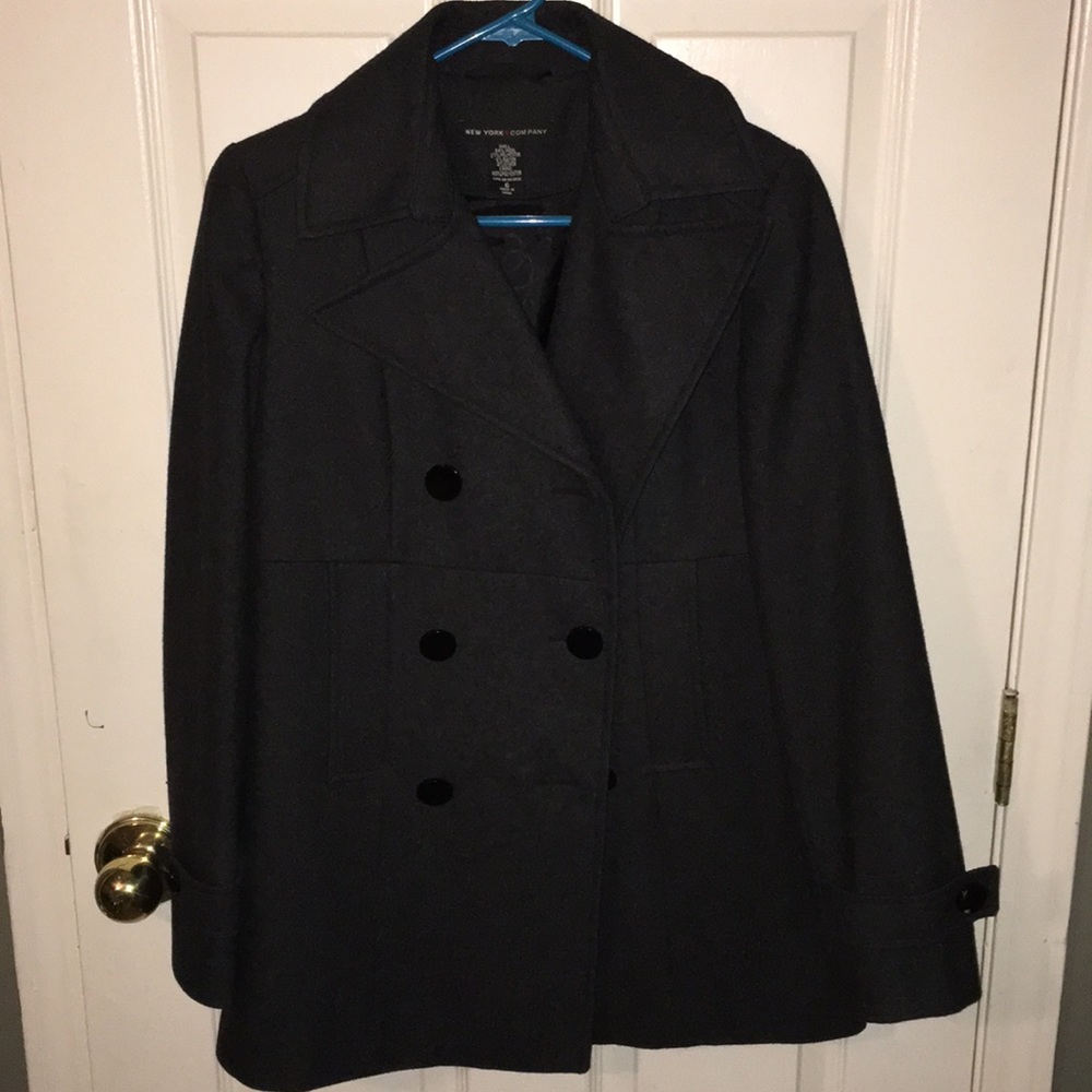 New York & Company grey wool peacoat